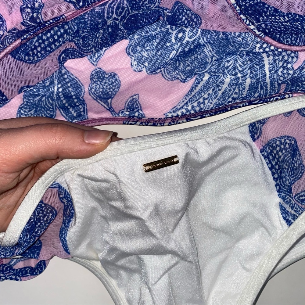 Victoria Secret White Purple Bathing Suit Size S - Picture 10 of 12